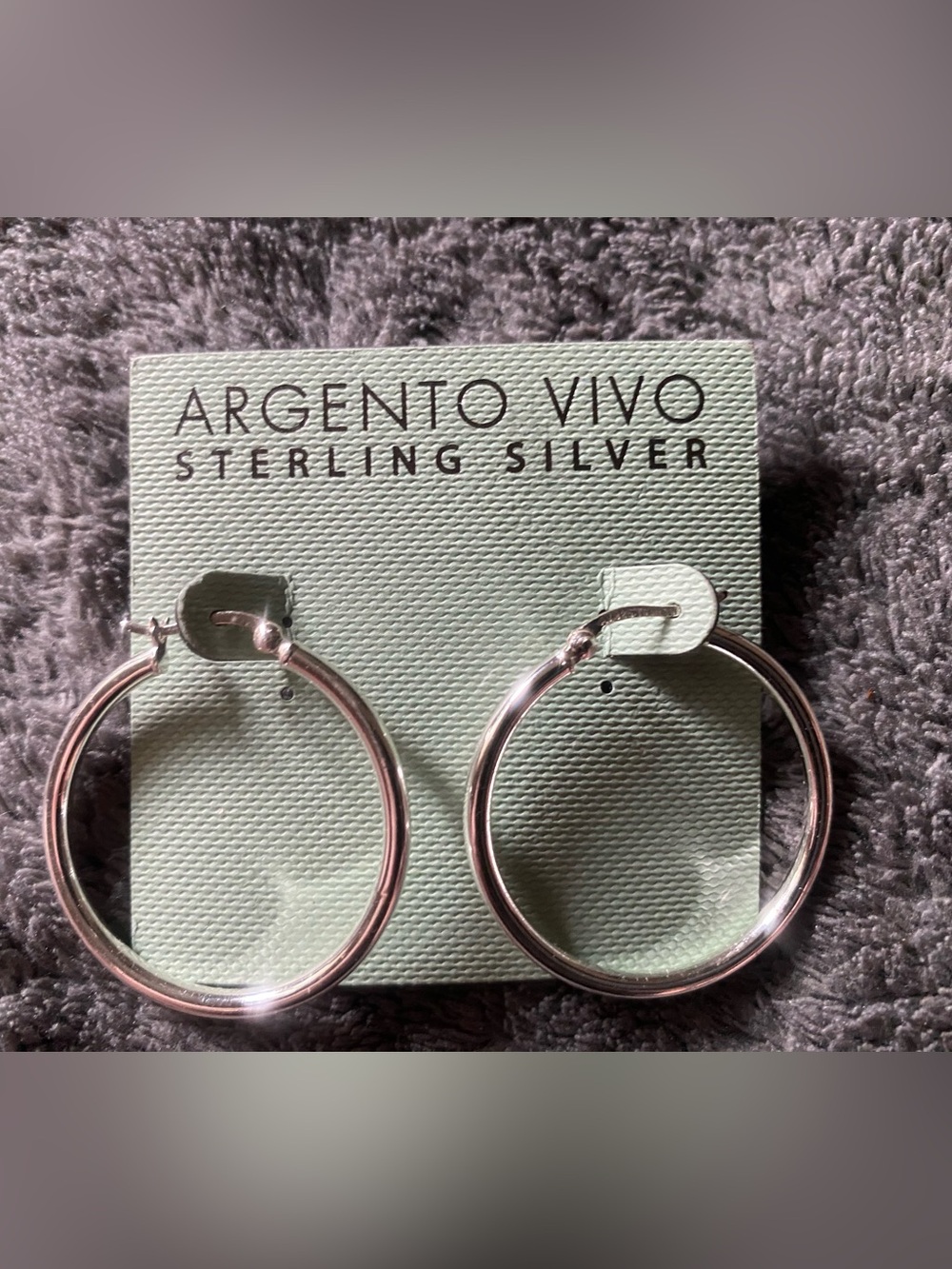 Argento Vivo Silver Hoop Earrings